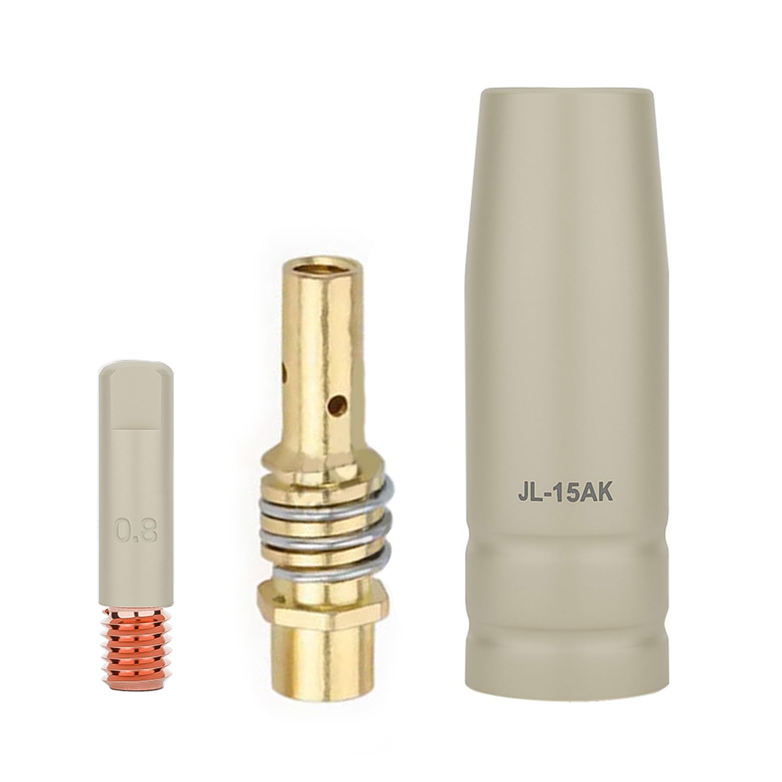 3Pieces 15AK European Welding Nozzle Attachments Offering Conductivity Wear Resistance for Manufacturing Needs Automotive Repair Welding