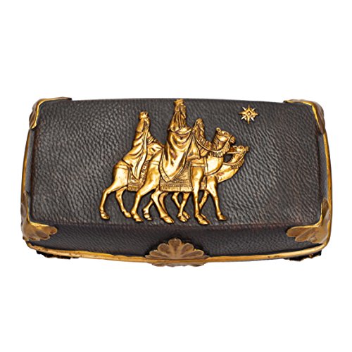 Real Gold Frankincense & Myrrh Regal Christmas Music Box - Plays Joy to The World and We Three Kings - Thumbnail 4