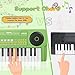 Upgraded 37 Keys Kids Piano Keyboard – Portable Toddler Music Toy Keyboard with Microphone Musical Instrument Birthday Gift for 3 4 5 6 Boys Girls, Green