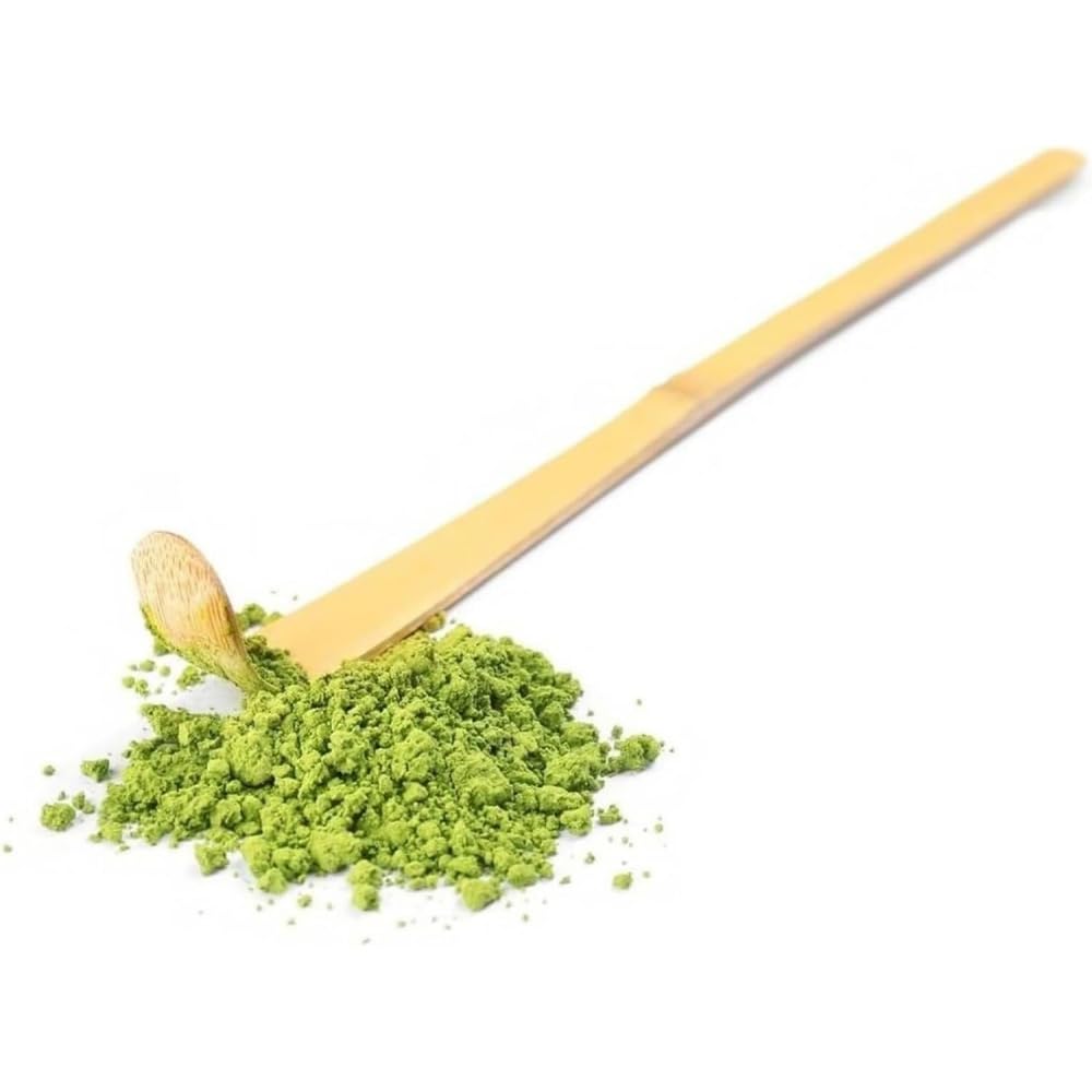 Light Brown Bamboo Matcha Scoop Japanese Hooked Green Tea Spoon for Tea Ceremony 18cm, Tea Scoops, Tea Accessories