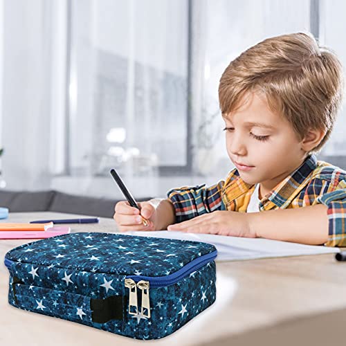 EDATOFLY 72 Fentes Grande Étui à Crayons Colorier Trousse Crayon Plumier Sac de Crayon pour Garcons et Filles (Bleu Foncé) – vue 6
