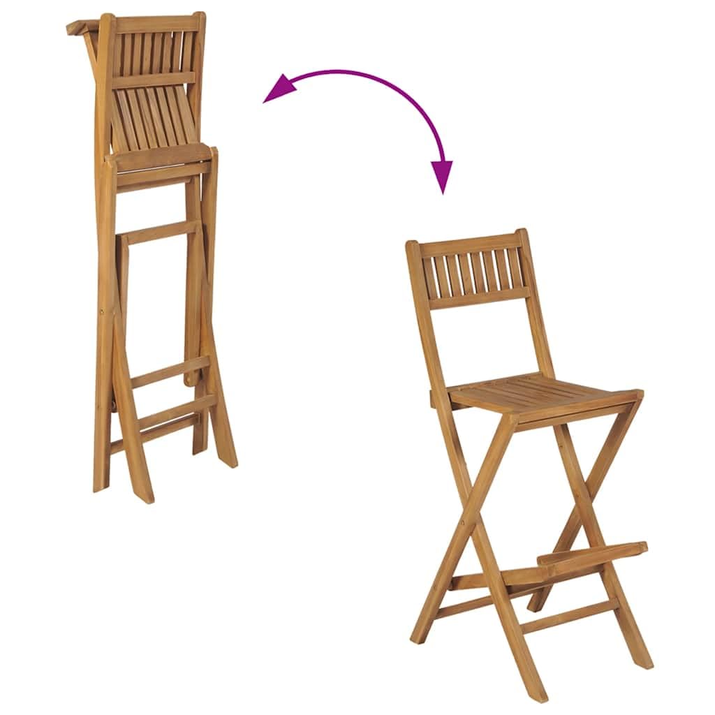 vidaXL 2x Sgabelli da Esterni Sedie da Giardino Seggiole Bar Arredi da Esterni Robusto Sedie da Pranzo Patio Terrazzo Arredamento Legno di Teak