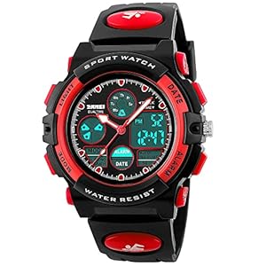 eYotto Kids Sports Watch Waterproof Boys Multi-Function Analog Digital Wristwatch LED Alarm Stopwatch