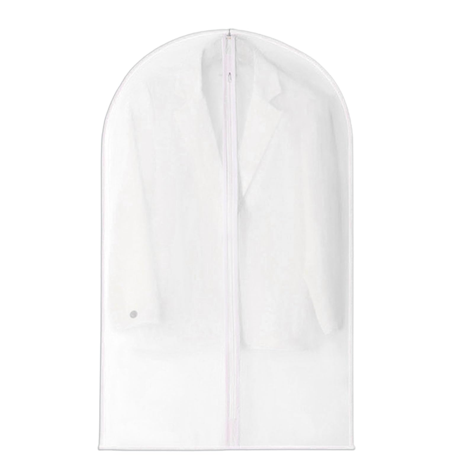 Clothing Storage Pouch Garment Bag Transparent Dust Cover with Hanging Hook Zipper Closure Moisture-Proof Large Capacity for Hats