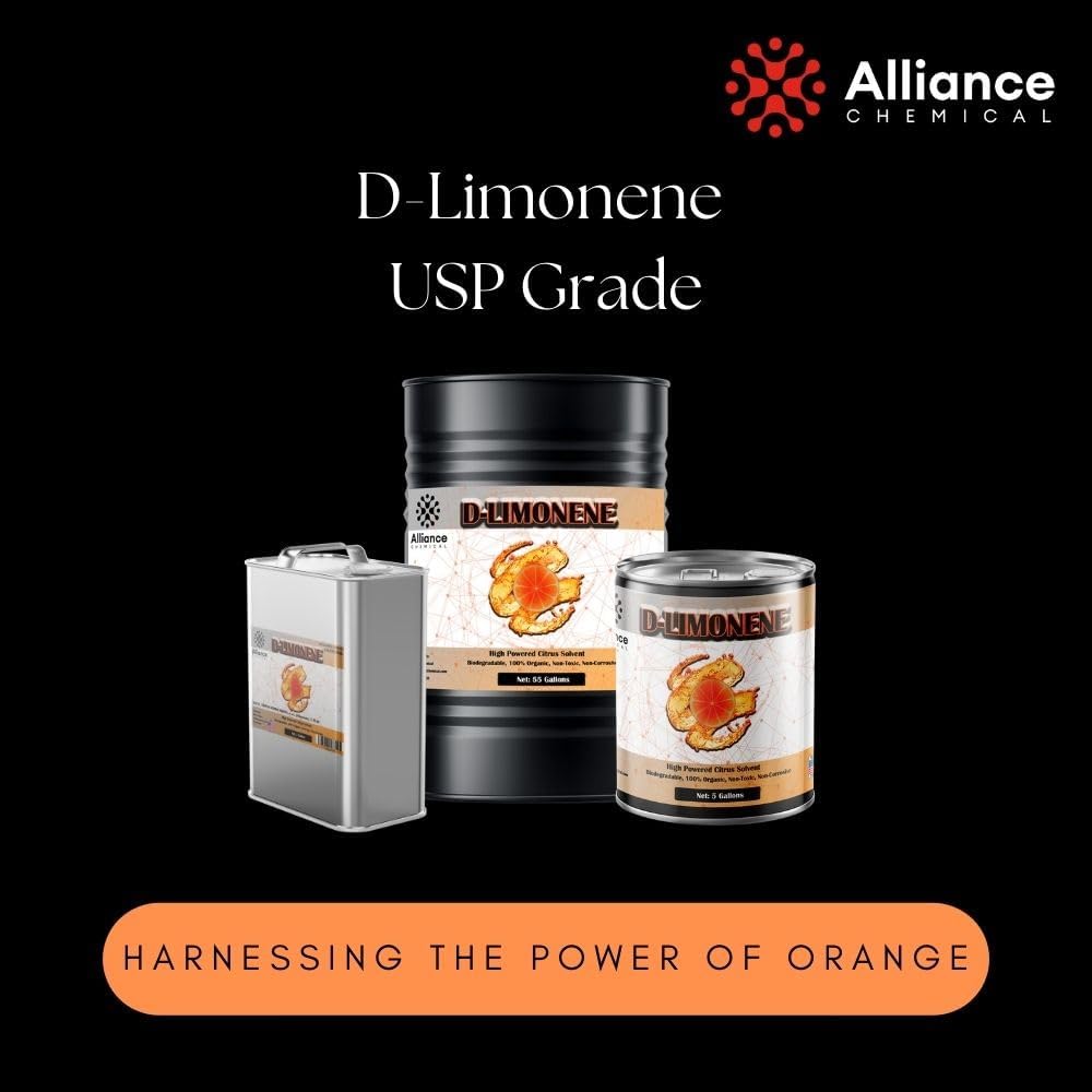 Alliance Chemical D-Limonene USP Grade - 2 Quart - All Orange Oil - Food Grade - Kosher Cleaner - Cleaner, Solvent, Degreaser, Paint Thinner