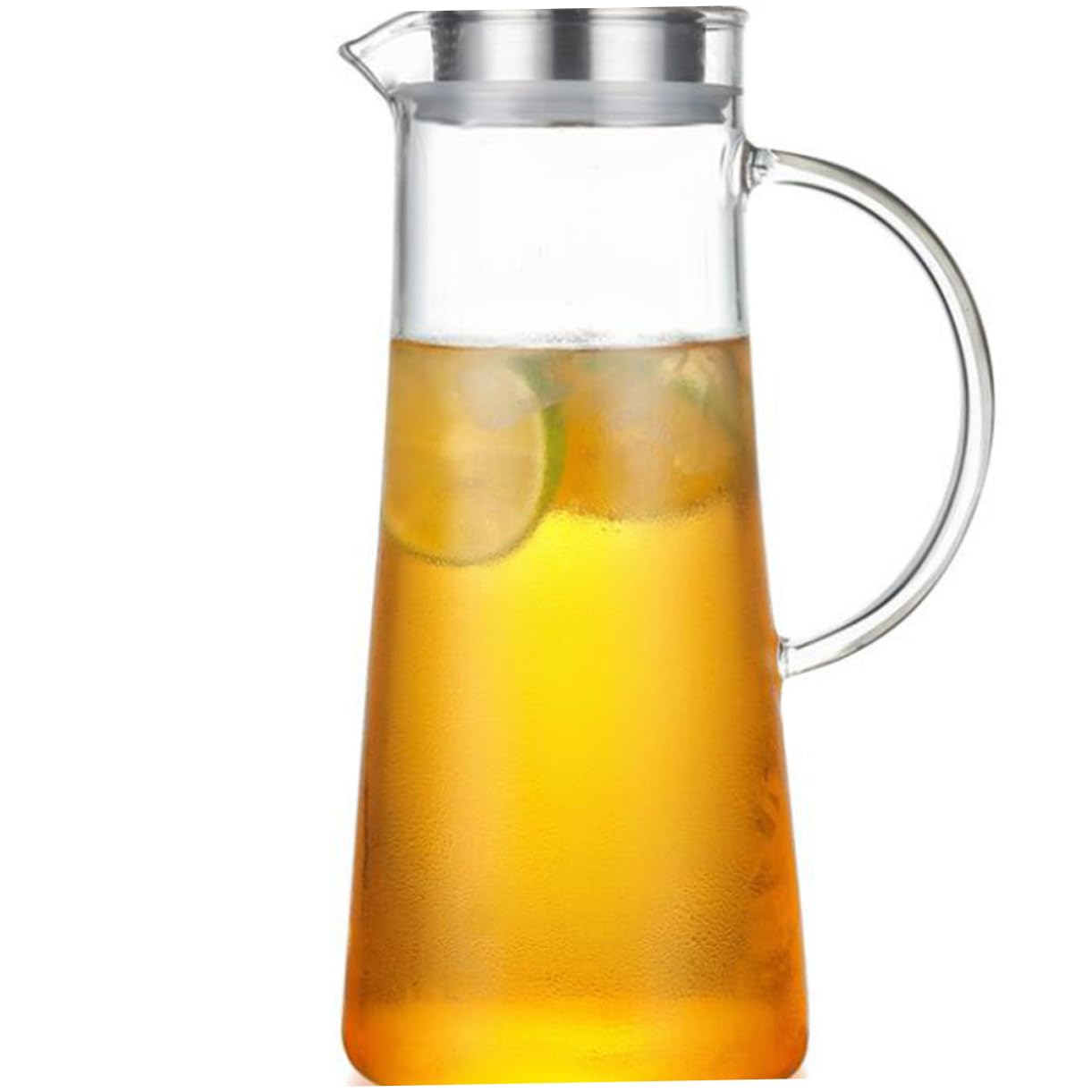 Cabilock 1 Pc Jarra De Agua Fría Jarra De Jugo De Vidrio Vasos Transparentes Jarra De Vidrio Jarra De Nevera Vaso De Agua Hervidor De Agua Bebida Alta Capacidad Taza De Agua