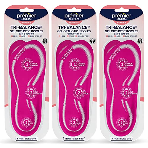 Image of Tri-Blance Gel Orthotic Insoles for Women - 3 Pack