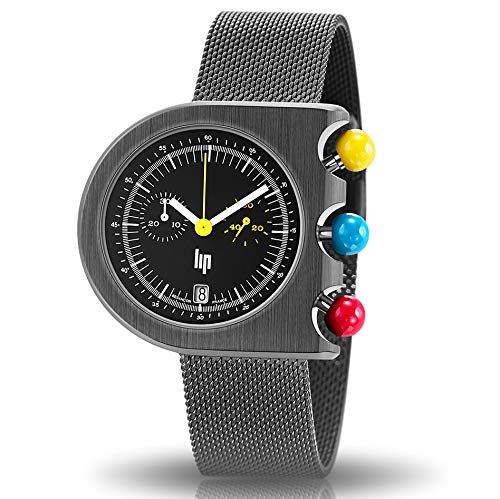 Armbanduhr Lip Mach 2000 Milanaise grau  Herren  Einheitsgröße