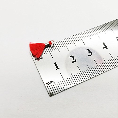 Borlas pequeñas de 13 mm plateadas de algodón corto, complementos al por mayor para artesanías 6