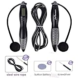 Mocent corde à sauter compteur,corde à sauter sans fil,Réglage du poids du rappel de l'alarme calories saut à la corde,Auto Sauter Comptage, Bon pour les adultes, les enfants et les personnes sportives