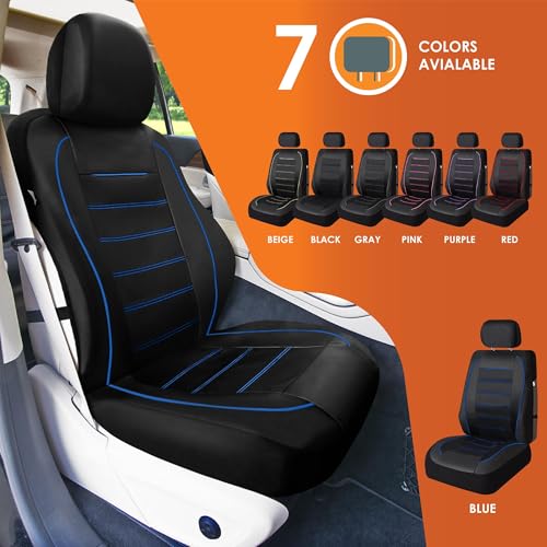 Image of Universal Fit Premier Leatherette Seat Covers - Full Set - Blue