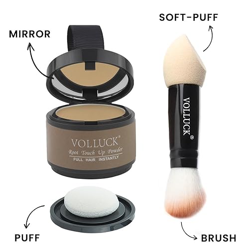 Miniatura 9 de Polvo de retoque de raíz, polvo para cubrir las raíces del cabello gris al instante, corrector de cabello para mujeres y hombres (A-marrón medio, 2