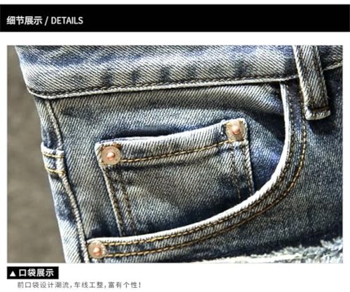 Men's Spring Retro Stretch Pants Casual Slim Comfortable Breathable Jeans2