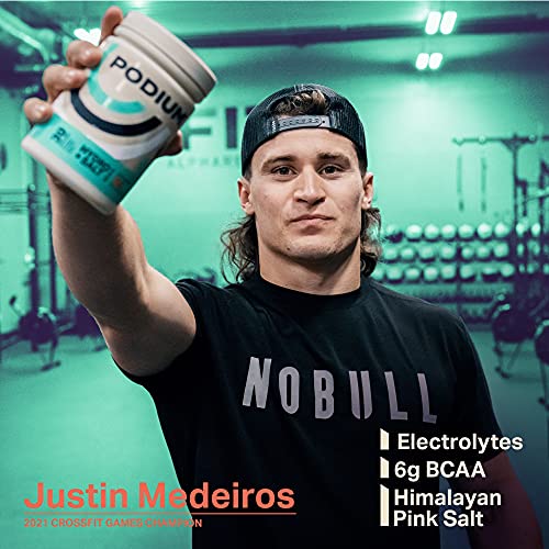 Podium Nutrition, Instantized BCAA Powder, Hydro and Salt, Mango Peach, 30 Servings, Electrolytes, Hydration, Recovery