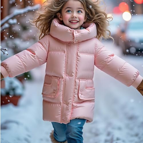 Xiaojmake 4-13 T Boys Girls Winter Down Coats Kids Warm Lightweight Puffer Jacket Hooded Coat Perfect for Winter Adventures4