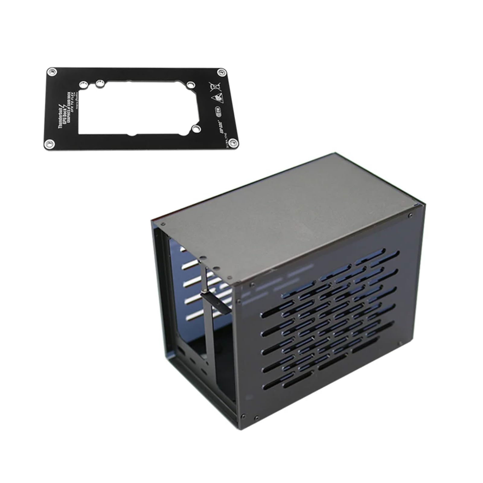 Metall GPU Dock Gehäuse für GPU Dock TH3P4G3 für Grafikkarten Nutzung, Acryl Seitengehäuse, genießen Sie reibungsloses Gaming, Zubehör für die Installation