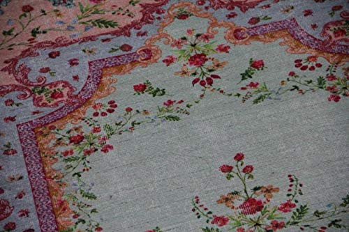 Rozenkelim Badmat | Badmat voor uw douche of bad | Machine wasbaar 70% polypropyleen, 30% katoen (pastel, 90cm x 70cm, 5… - Image 6