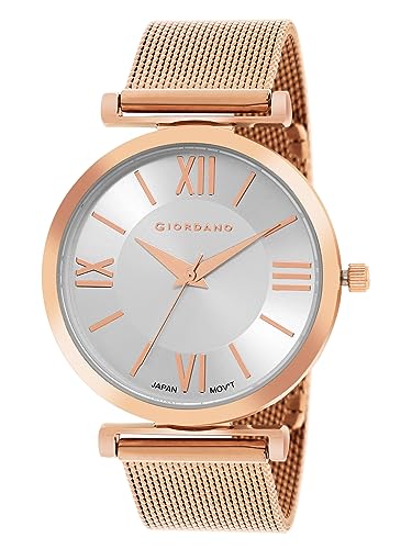 Image of Giordano Analog Stylish Watch for Women Water Resistant Fashion Watch Round Shape with 3 Hand Mechanism Wrist Watch for Girls & Ladies to Compliment Your Look /Ideal Gift for Female - GZ-60061