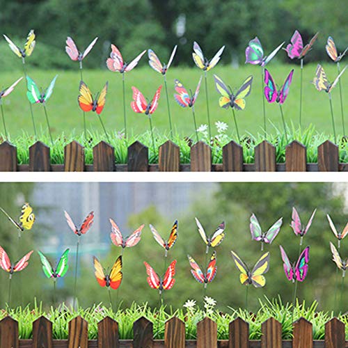 Amazon | ガーデンピック 蝶 置物 フラワーピック 飾り 庭
