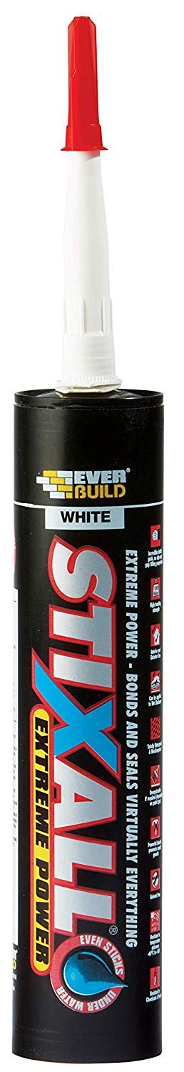 3 X Everbuild STIXWE Stixall Extreme Power Adhesive, White, 290 ml