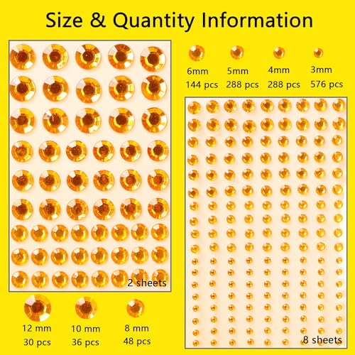 NIACONN-Gold-Face-Jewels-Gems-Stick-On-10-Sheets1410-Particles-Self-Adhesive-Rhinestone-Hair-Gems-Stickers-for-Makeup-DIY