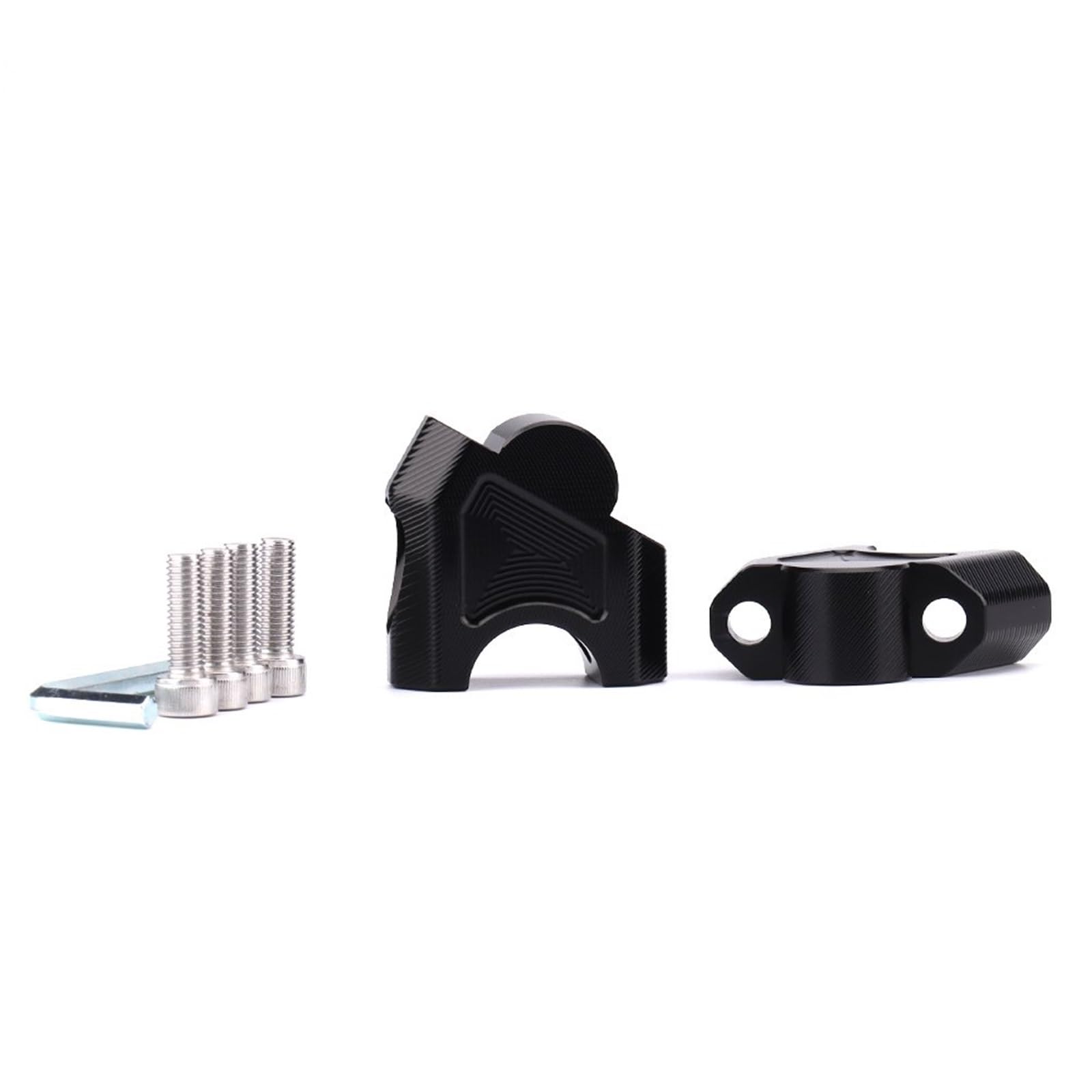 Manubrio Motocicletta Riser Per Kawasaki Motorcycle 22mm 28mm Riser Rialzato Manubrio Moto Riser Moto (Size : 28MM BLACK)