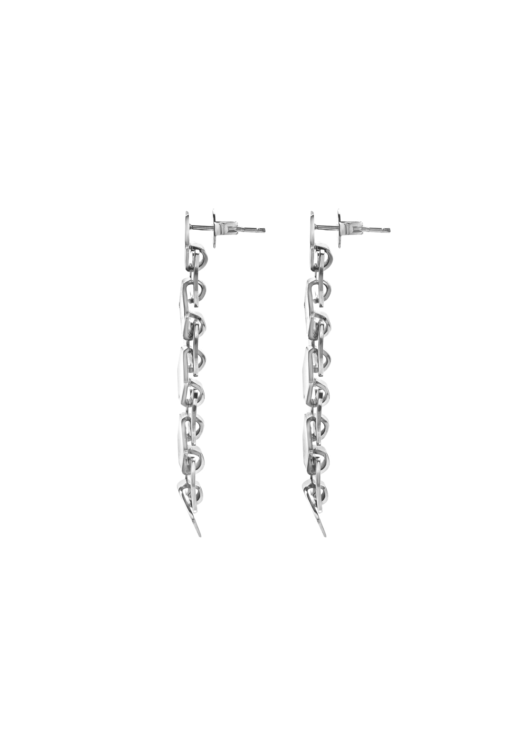 Breil, Collezione Hexagonia, Orecchini Donna a Forma Esagonale in Acciaio Lucido, Comodi e Leggeri, Chiusura a Farfalla, Lunghezza 5,2 cm, Idea Regalo Donna