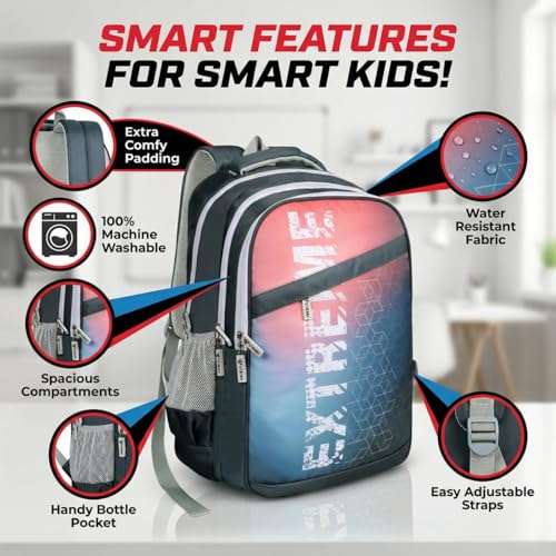 Image of VISMIINTREND School Bags for Girls & Boys 11-12, 13-14 Years, 12+ Years Old, Water Resistant, Laptop Casual Travel College School Backpack for Boys /Girls | Birthday /Rakhi Gifts