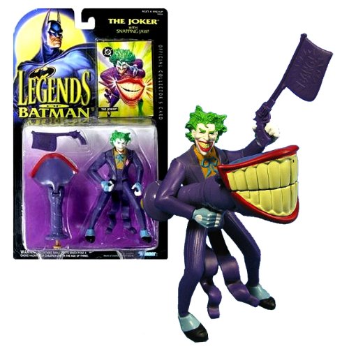 Kenner Year 1994 Legends of Batman Series 5 Inch Tall Action Figure - THE JOKER with Snapping Jaw and Joker's Pistol Plus Bonus Official Collector's Card