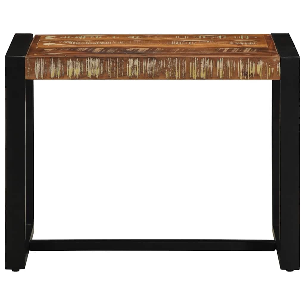 Banco de madera maciza recuperada multicolor 60 x 35 x 45 cm con