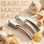 Gourmet Easy Garlic Press Lifetime Replace, No Need to Peel, Fine & Coarse - Image 5