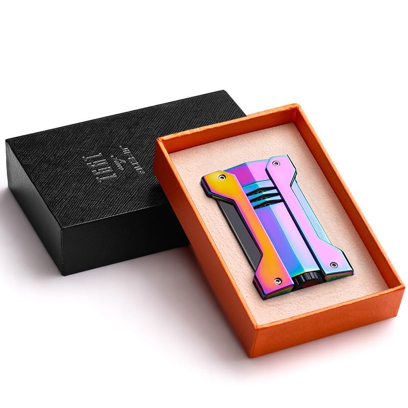 Encendedor portátil metálico cortaviento con caja de regalo miniatura 5