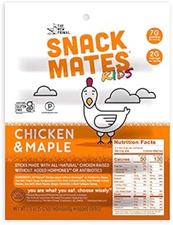 The New Primal, Chicken Maple Sticks Snack Mates Kids. 0.5 Ounce (Pack of 5)