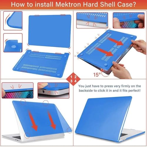Image of TechTrendz Case Compatible for MacBook Air 13.6 inch M4 A3240 M3 A3113 M2 A2681 with Touch ID,2025 2024 2022 Release,M2 M3 M4 Air 13'' Laptop Protective Plastic Hard Shell Cover - Blue