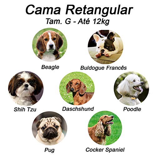 Cama com Colchão Removivel para Cachorro ou Gato Luppet até 10Kg Azul Patinhas G