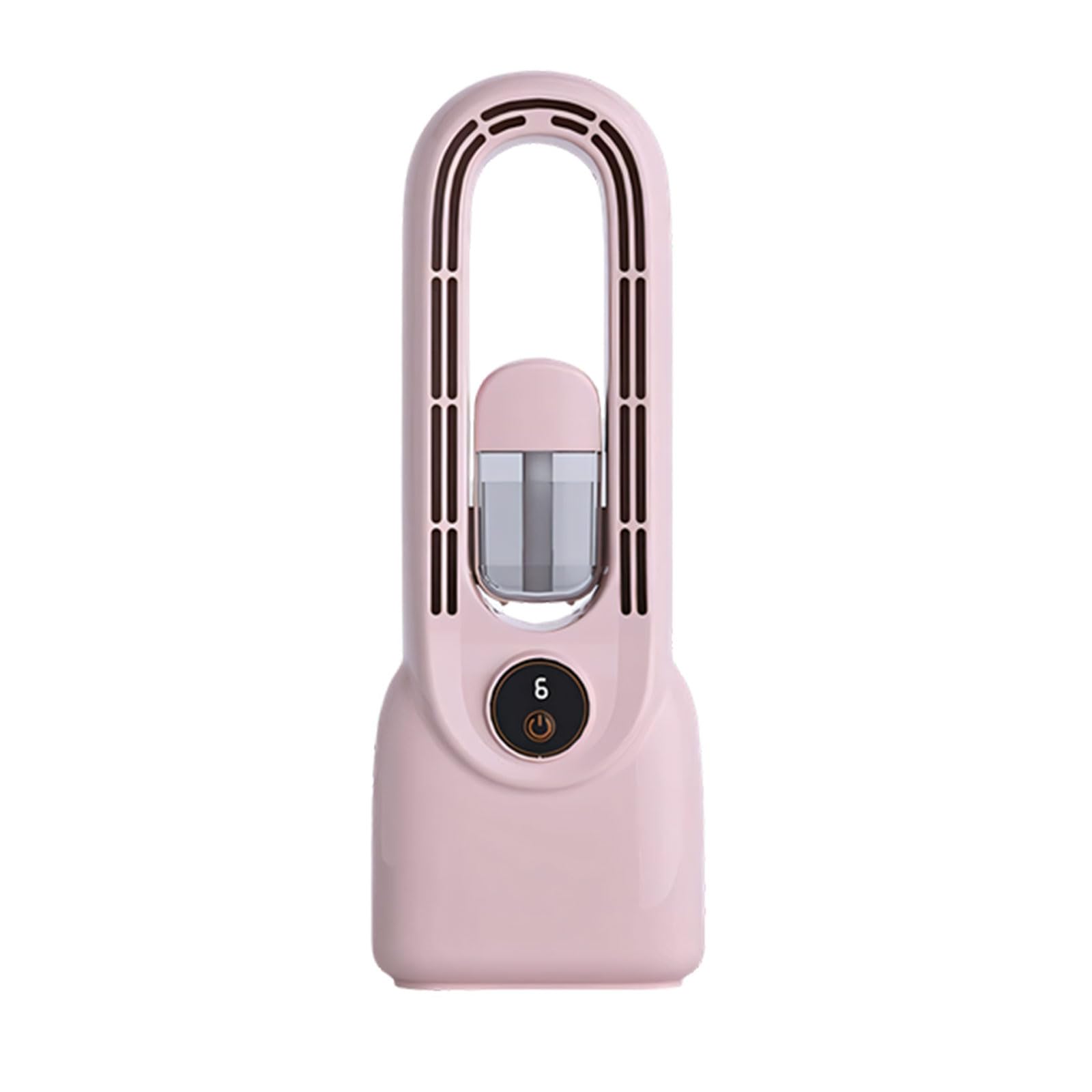 APGLSXY Type-C Rechargeable Misting Fan, Portable Bladeless Desk Fan with Visible Water Reservoir and 6 Speed Control Desk with Water Mist