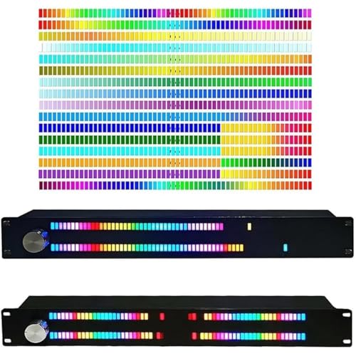 Music Level Indicator，Music Spectrum Indicator Equalizer, Music Audio Spectrum Analyzer, VU Meter Audio Level LED Display USB, 19 Colors