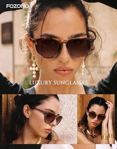 Classic Round Polarized Sunglasses for Women Retro Shades Trendy Vintage Sun Glasses FZN825 - Image 3