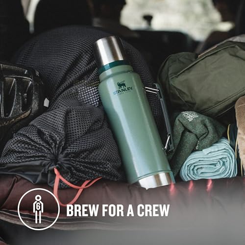 STANLEY 1913 Classic Legendary Thermosflasche 1.9L - Thermos Hält 45 Stunden Heiß Oder Kalt - Edelstahl Thermoskanne - BPA-Frei - Spülmaschinenfest - Hammertone Green – Bild 5