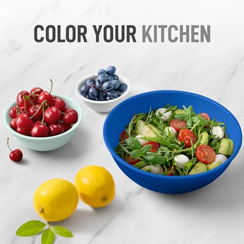 Zulay Kitchen 12 Piece Plastic Mixing Bowls With Leak-Proof Lids Set - Microwave And Freezer Safe Kitchen Mixing Bowls For Preparing thumb #5