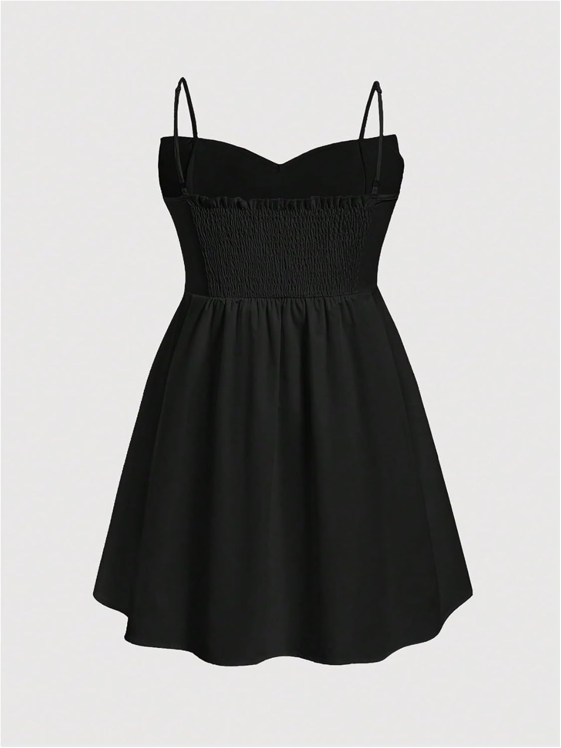 SHENHE Women's Plus Size Bow Dress Spaghetti Strap Flowy Cami Dress High Waist Summer Mini Dress - Image 2