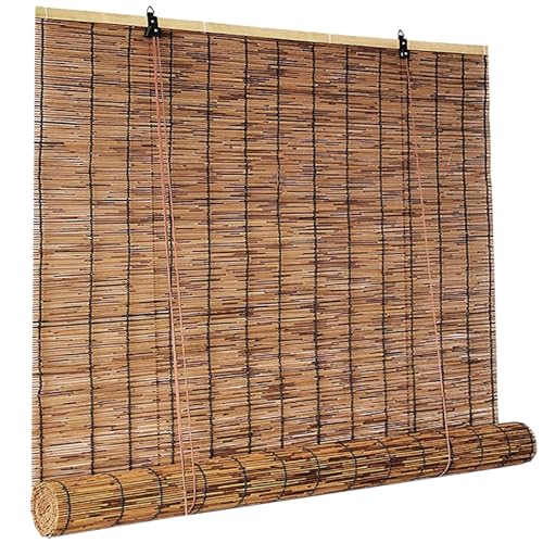 Store Bambou Naturel Store Enrouleur D'occultation 70% Stores Venitien Bambou Interieur pour Fenêtre et Porte, Imperméables Intimité Rétro Rideau de Roseau...