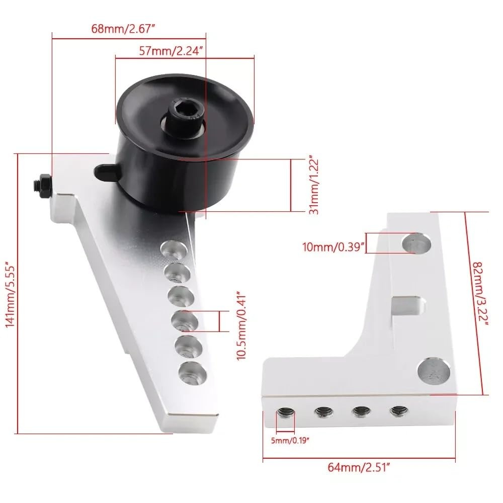 Tensor Correa Polea Tensora Kit Tensor De Correa De Distribución Manual Ajustable Para Civic B16 B18 B20 B Para Serie Dohc(Plata)