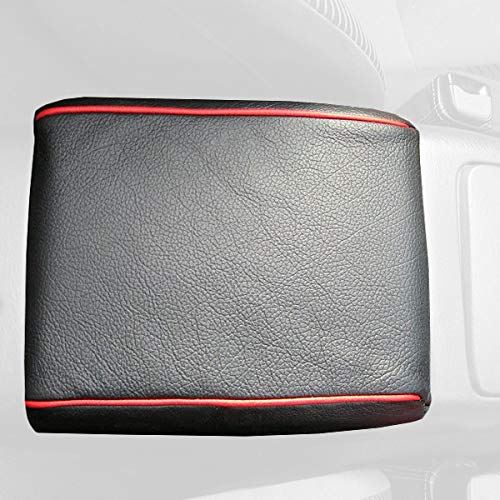 RedlineGoods armrest Cover Compatible with Mazda Miata NB 1998-05. Tailor Made - not Universal. Genuine top-Grade Italian Black Suede (Alcantara) with Silver Thread