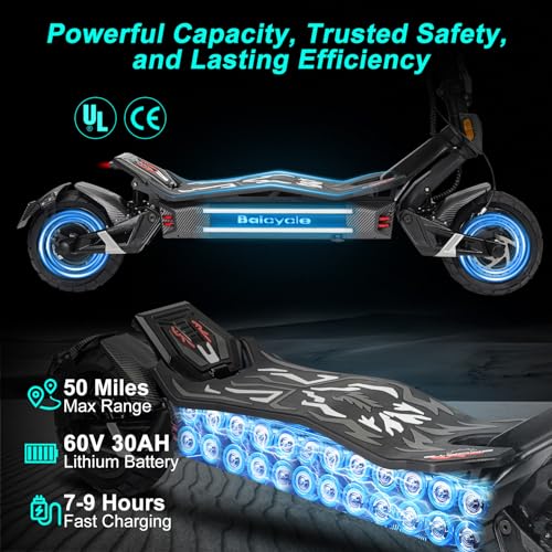 Electric Scooter Adults 1600/4000/6000W Motor 50 Miles Long