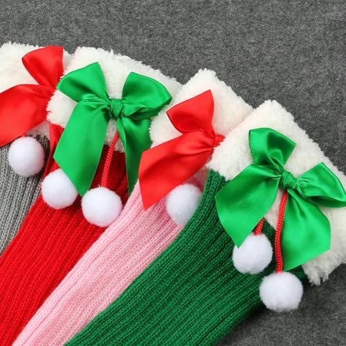 3 pairs - bow knit festival plush warm leg guards4