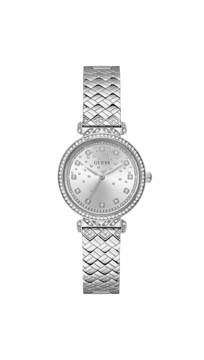 GUESS Orologio analogico da donna con quadrante verde-GW0766L3, verde, Cinturino, en_IN