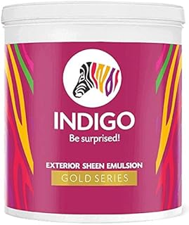 Indigo Exterior Sheen Emulsion Gold Series – Exterior sheen paint formulated using speciality acrylics for a smooth sheen finish – 10 L Brilliant Whit