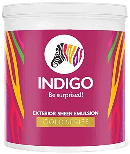 Indigo Exterior Sheen Emulsion Gold Series – Exterior sheen paint formulated with speciality acrylics for a smooth sheen finish – 1 L Jolly Holly