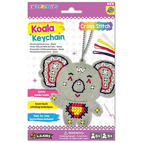 C.S. Kids KC08 My Koala Keychain, First Sewing Arts & Crafts Gifts -Crafting Keychain | Educational DIY Cross-stitch for Kids Cover